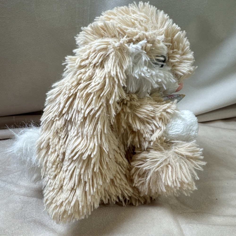 KIDS OF AMERICA CORP Stuff/Plush rabbit EASTER BUNNY‎ 8" tan & white pastel Bow - Picture 5 of 12